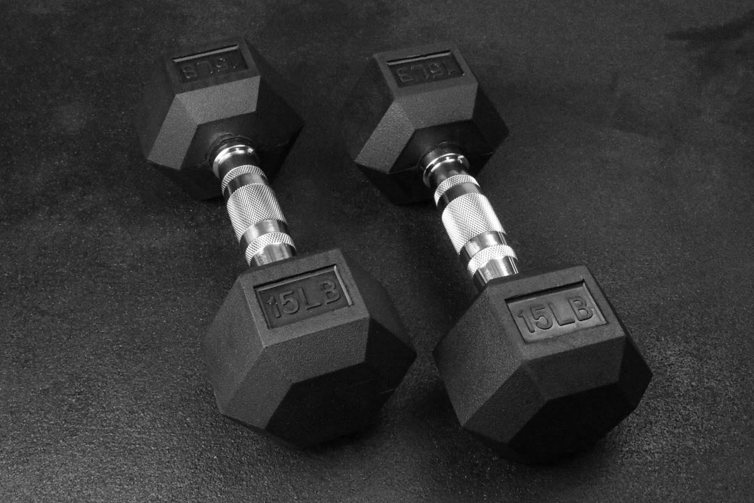 Rubber Hex Dumbbells