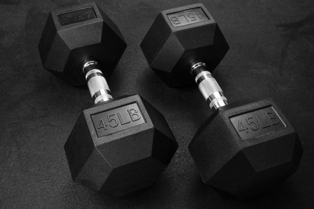 Rubber Hex Dumbbells