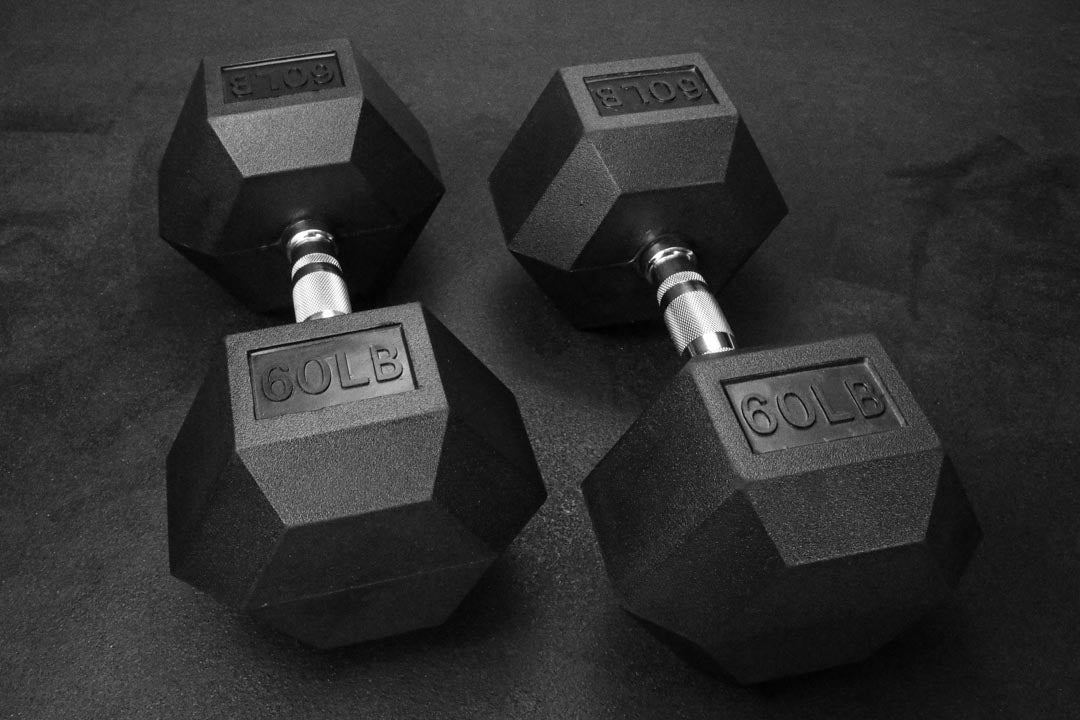 Rubber Hex Dumbbells