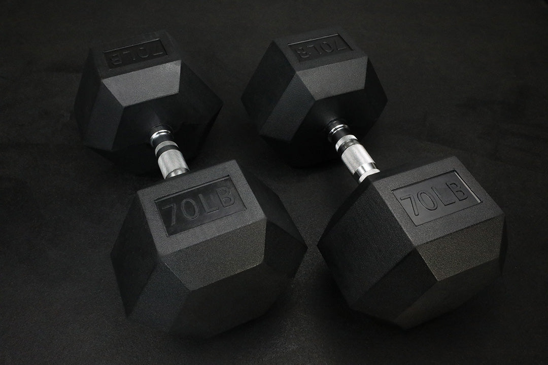 Rubber Hex Dumbbells