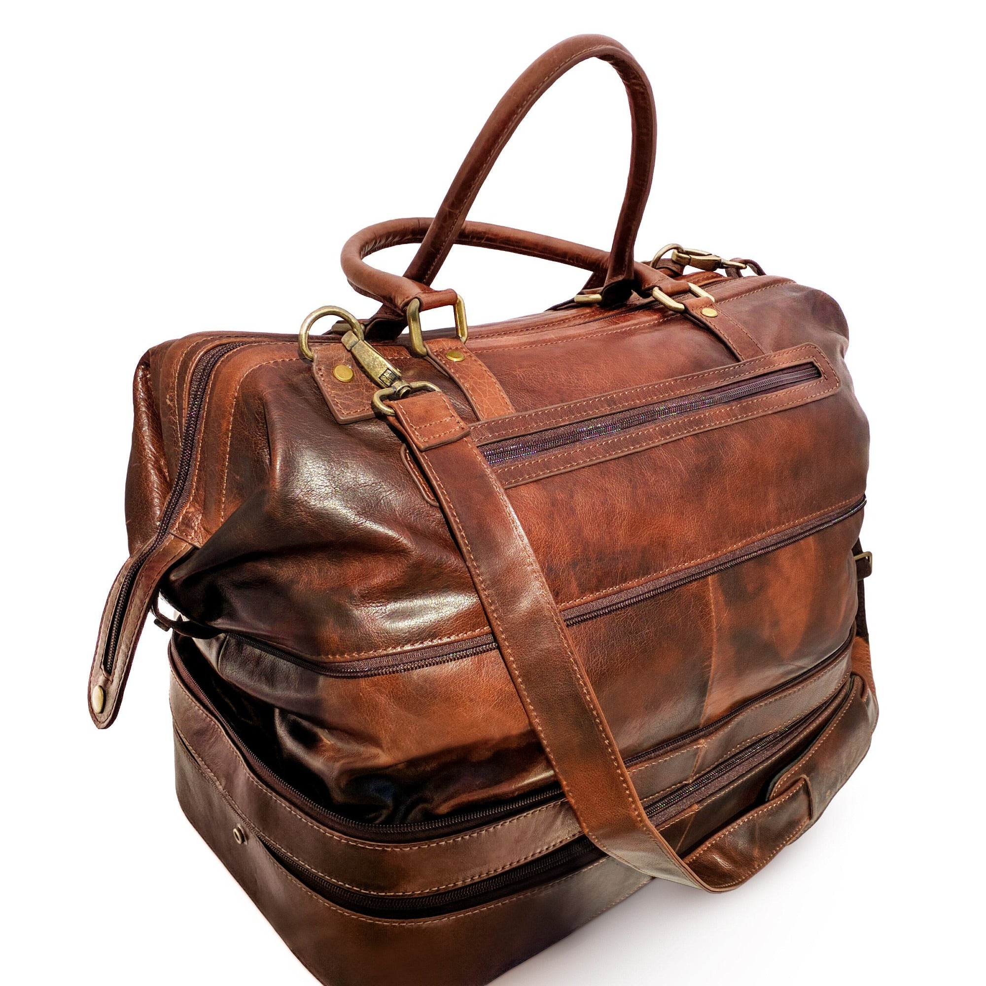 Leather Army Duffel Bag - High On Leather