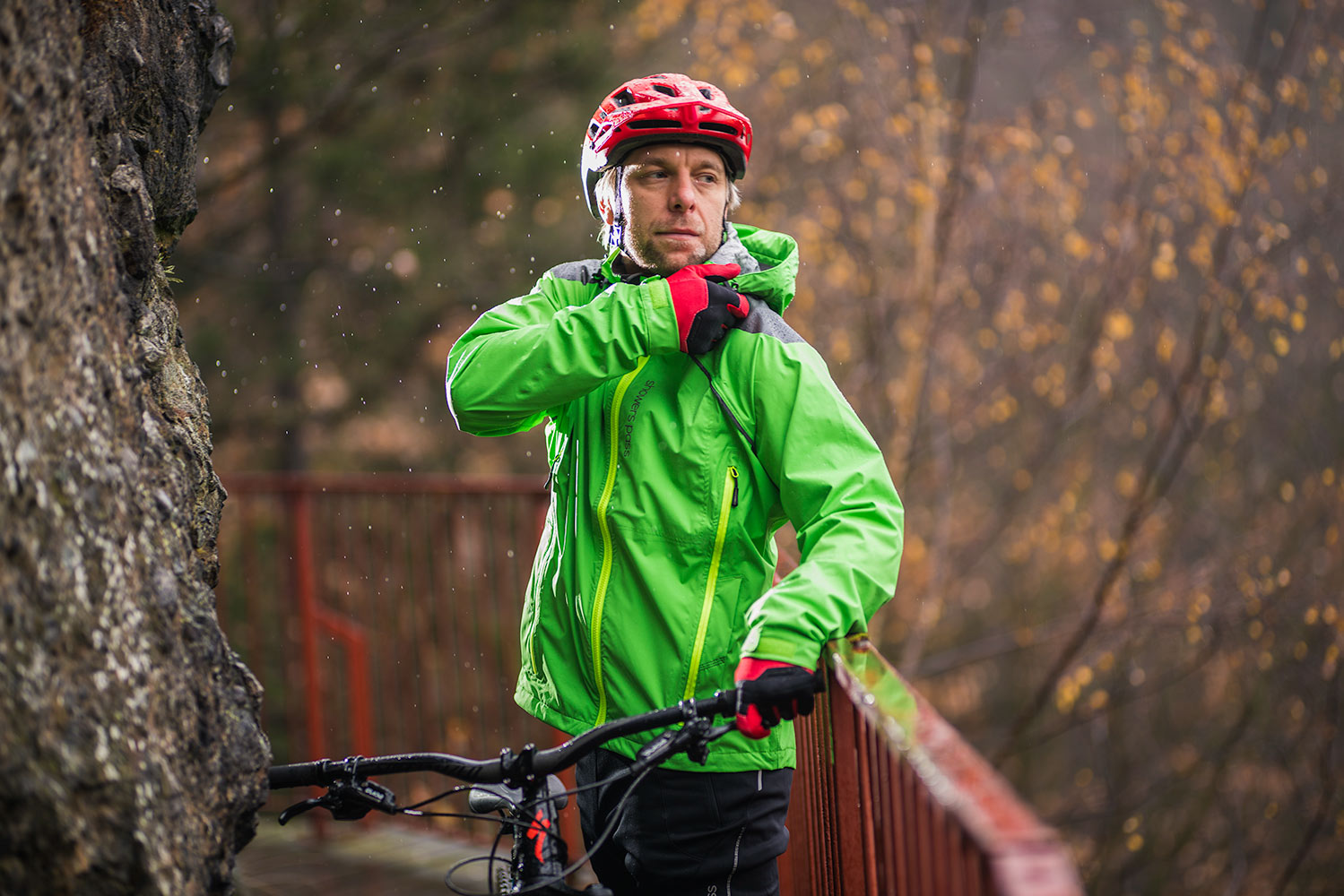 mountain biking rain jacket