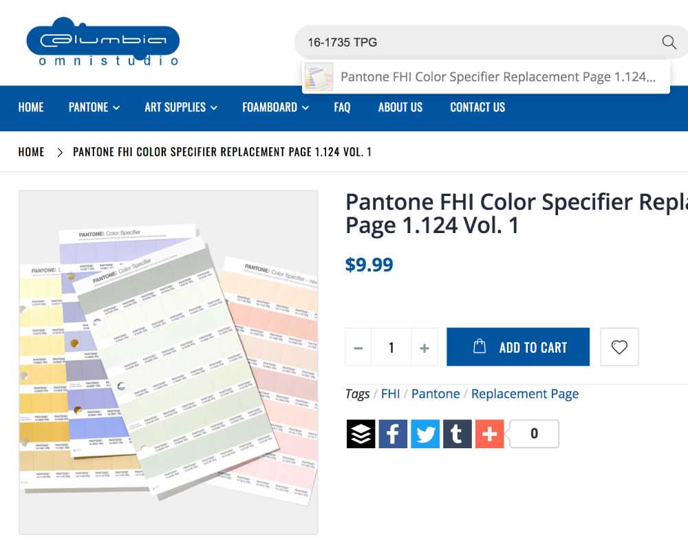 Pantone TPG Replacement Pages