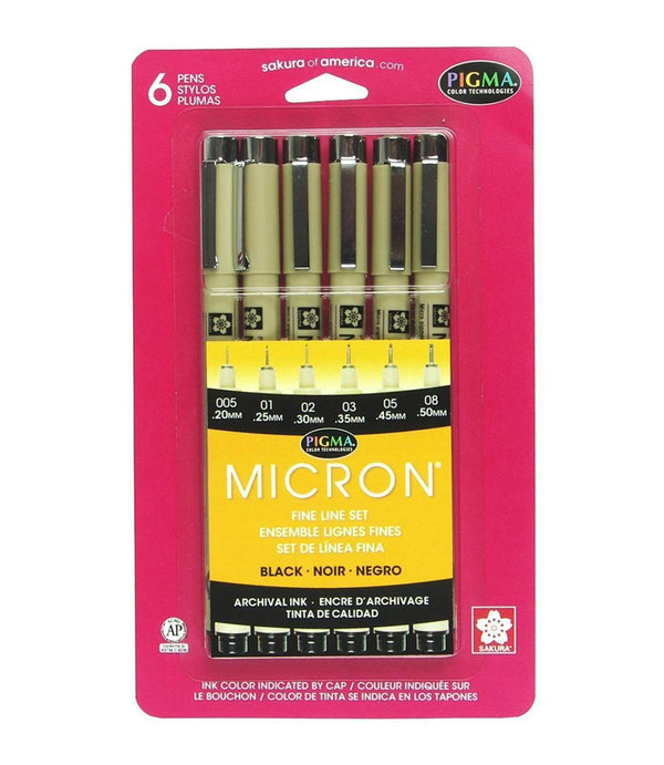 Verst Misverstand handtekening Sakura Micron Pen Set (Various Sizes & Colors) - Columbia Omni Studio