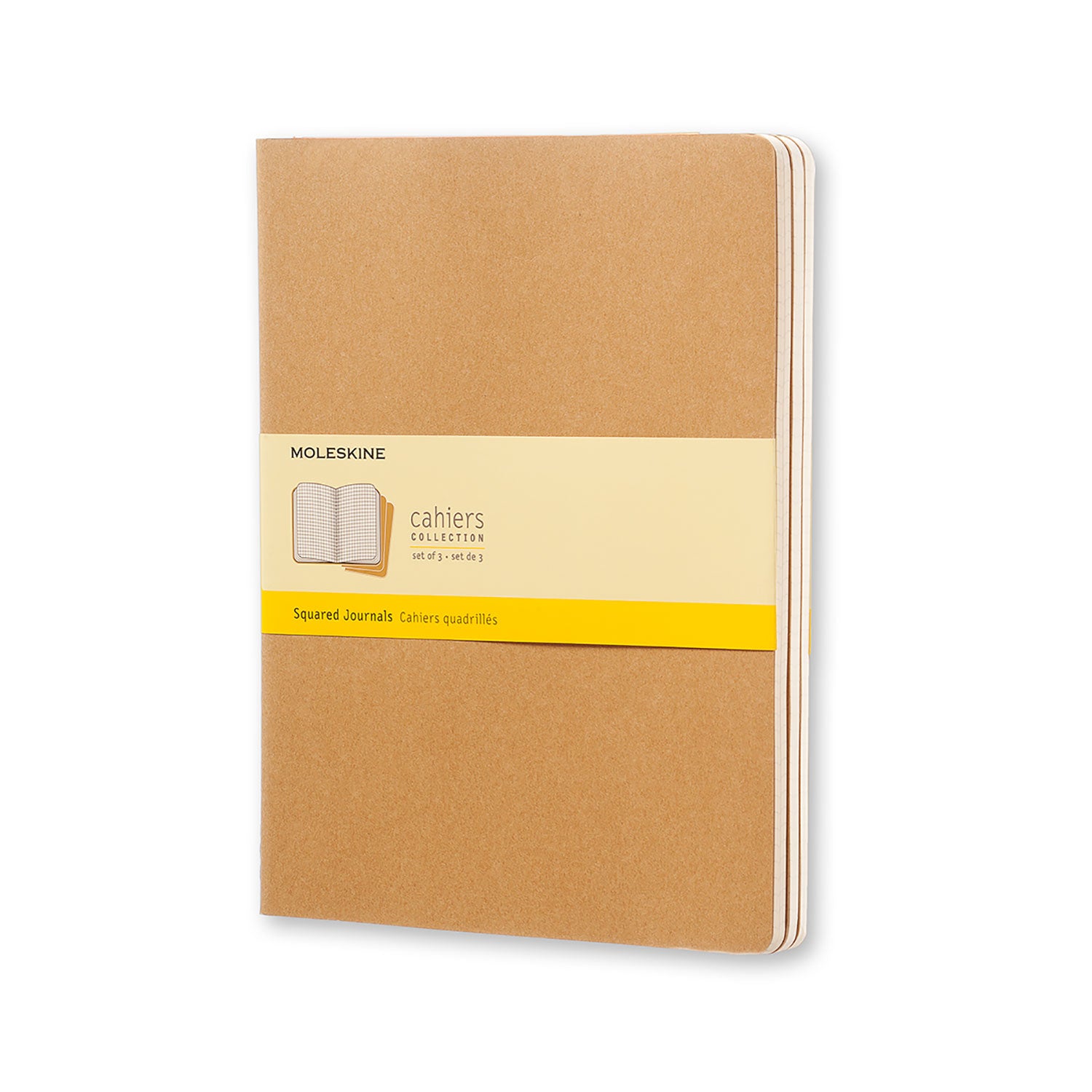 Moleskine Cahier Book - Set of 3, Extra Large, Kraft Brown Cover, 9 1 ...