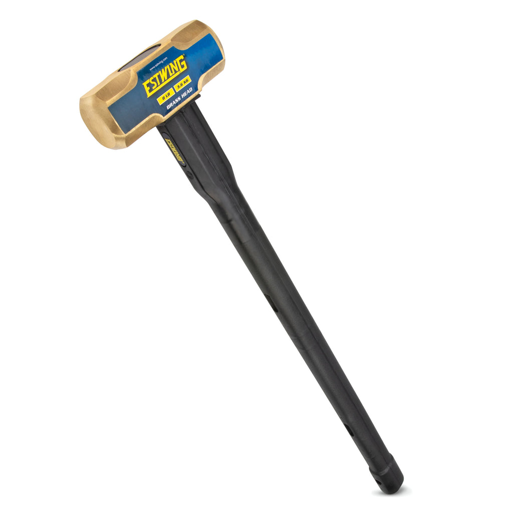 8-Pound Brass Sledge Hammer, 30-Inch Indestructable Handle – Estwing