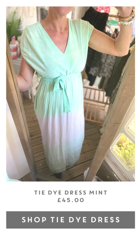 tiedye dress mint beautiful for summer