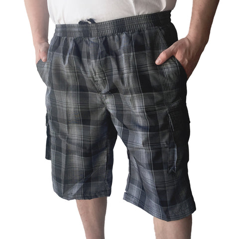 Per draadloze vaccinatie Men's Elastic Waist Plaid Cargo Shorts # 201ECP – Professional Fit Clothing