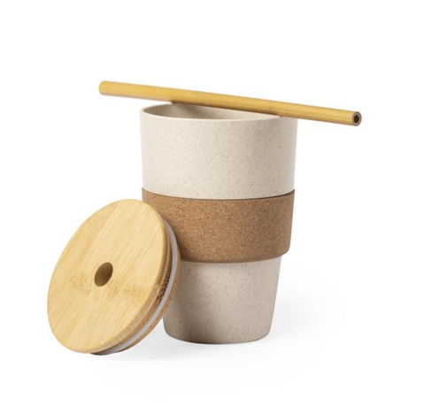 Vaso ecológico personalizado de bambú