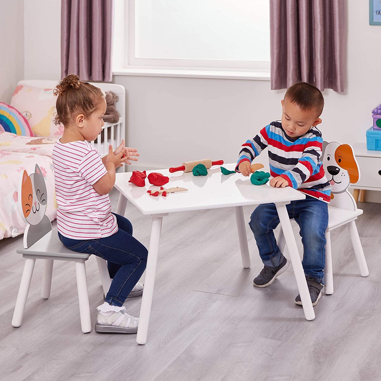 Unicorn childrens table and clearance chairs