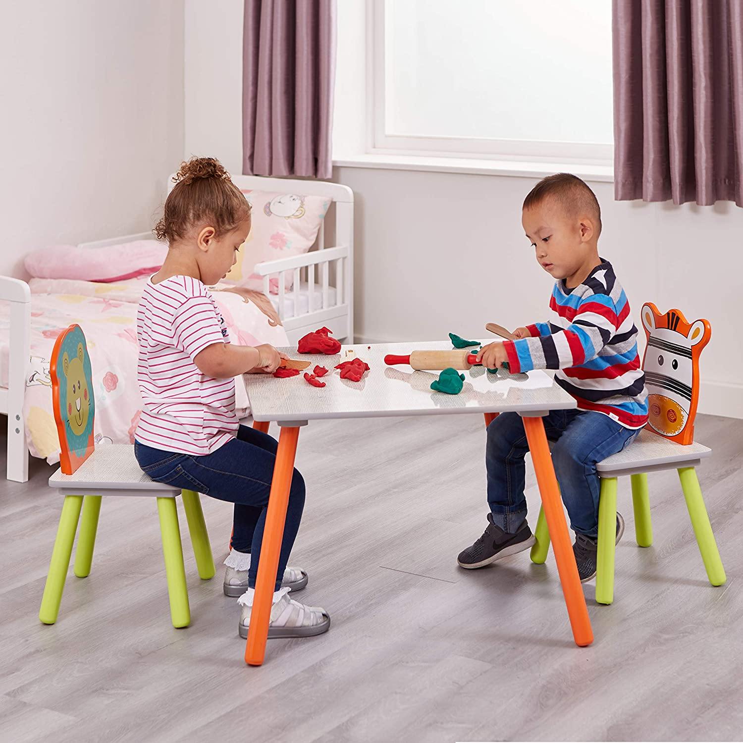 Kid s Unicorn and Rainbow Table Chairs Set Liberty House Toys