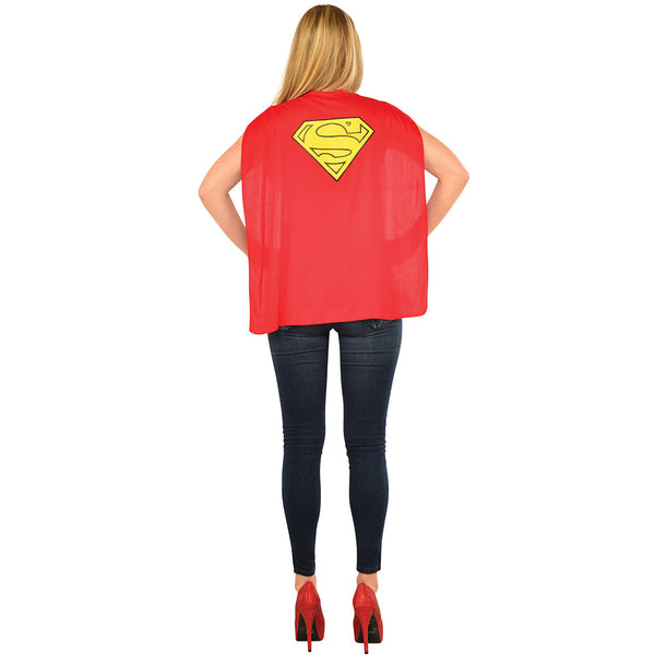 Supergirl Superhero Superman Women's Costume T-Shirt w/ Cape - Cyberteez