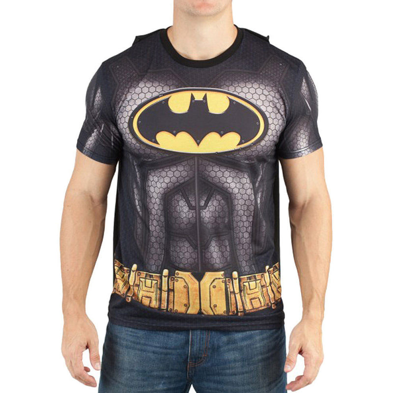 ik ben gelukkig Torrent Onschuld Batman Sublimated Men's Costume T-Shirt With Cape - Cyberteez