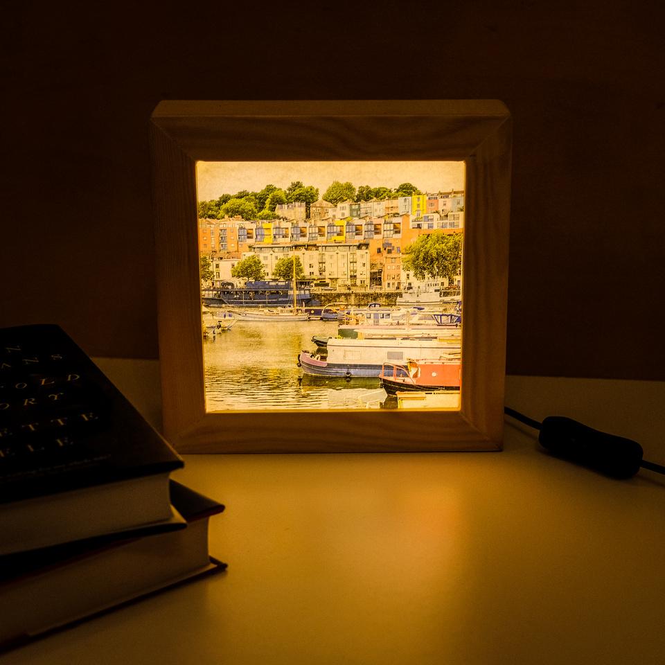 Prints of Bristol in wooden light boxes – Bristol in a Box