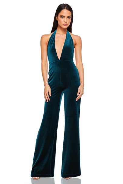 teal jumpsuit for wedding