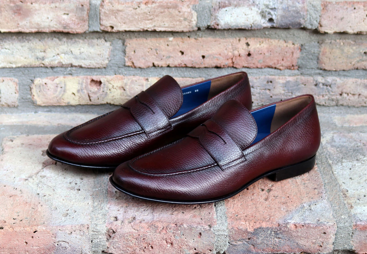 Jean Pierre Deerskin Penny Loafer Burgundy – C&E Fashions