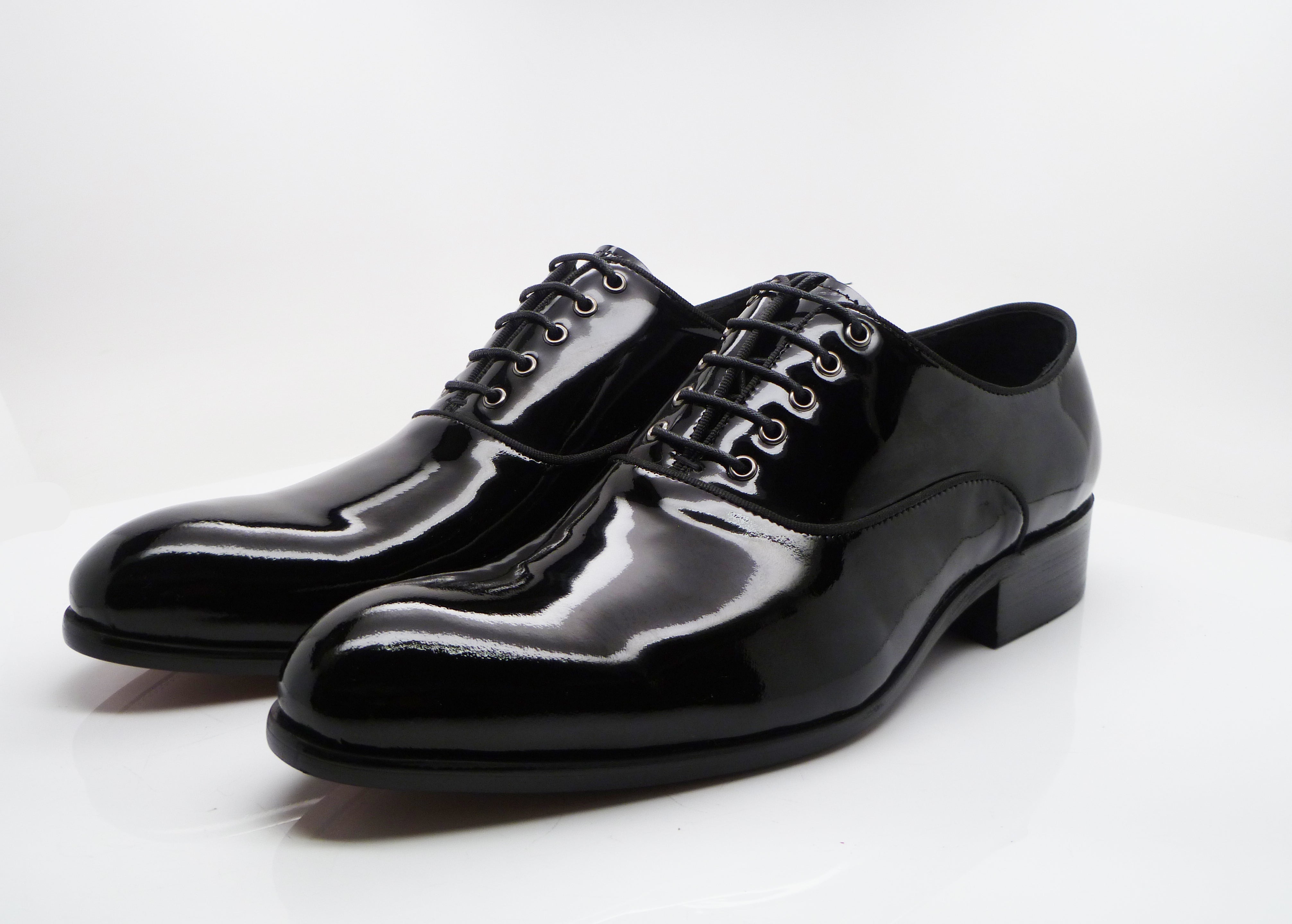 Patent Leather Lace-Up Oxford Black – C&E Fashions