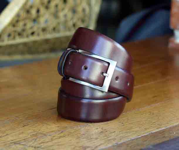 Cognac Leather Belt - Ugo