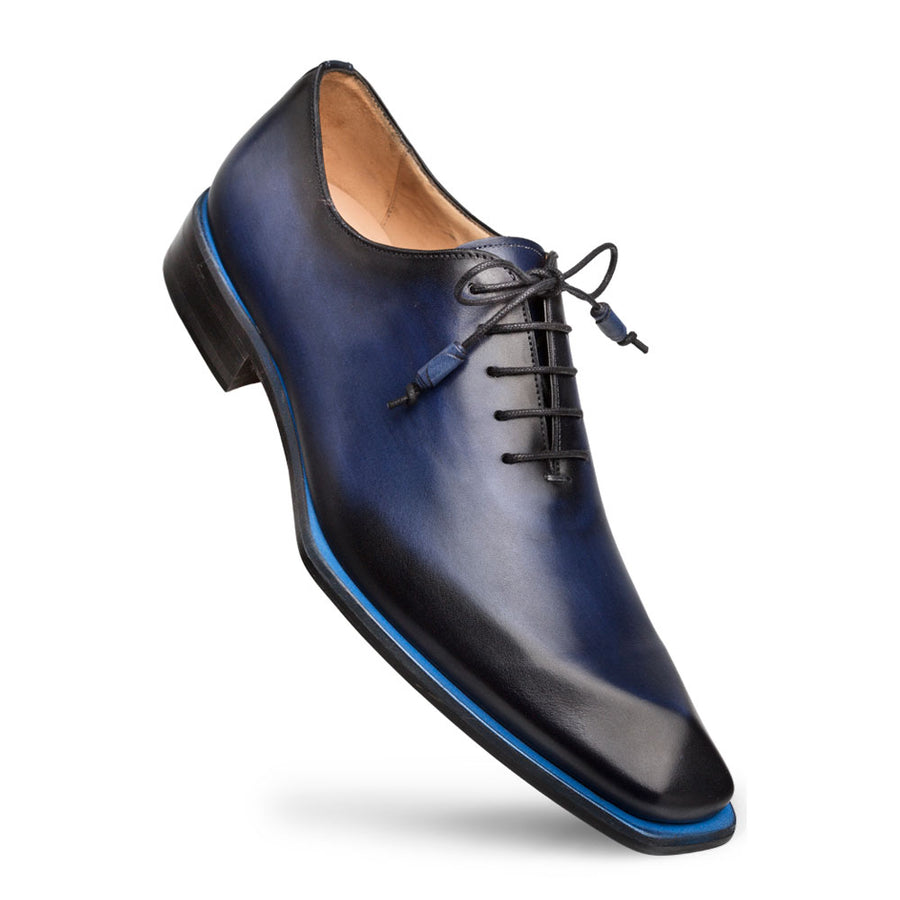 Mezlan Asymmetrical Lace-Up Oxford Blue – C&E Fashions