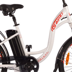 DJ City Bike, electric commuter bike with an easy step thru frame