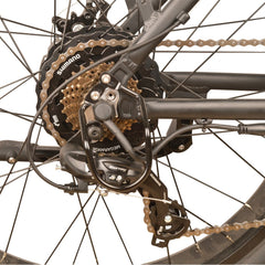 DJ Fat Bike, electric fat tire bike includes quality Shimano derailleur and gear shifting system