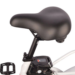 DJ Folding Bike Step Thru has a quick release shock absorbing adjustable seat