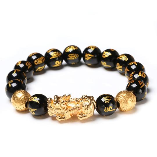 black obsidian feng shui bracelet