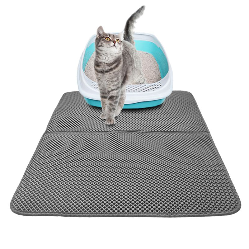 new double layer cat litter mat