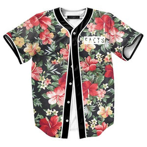 Facts Floral Baseball Jersey | UNISUP 