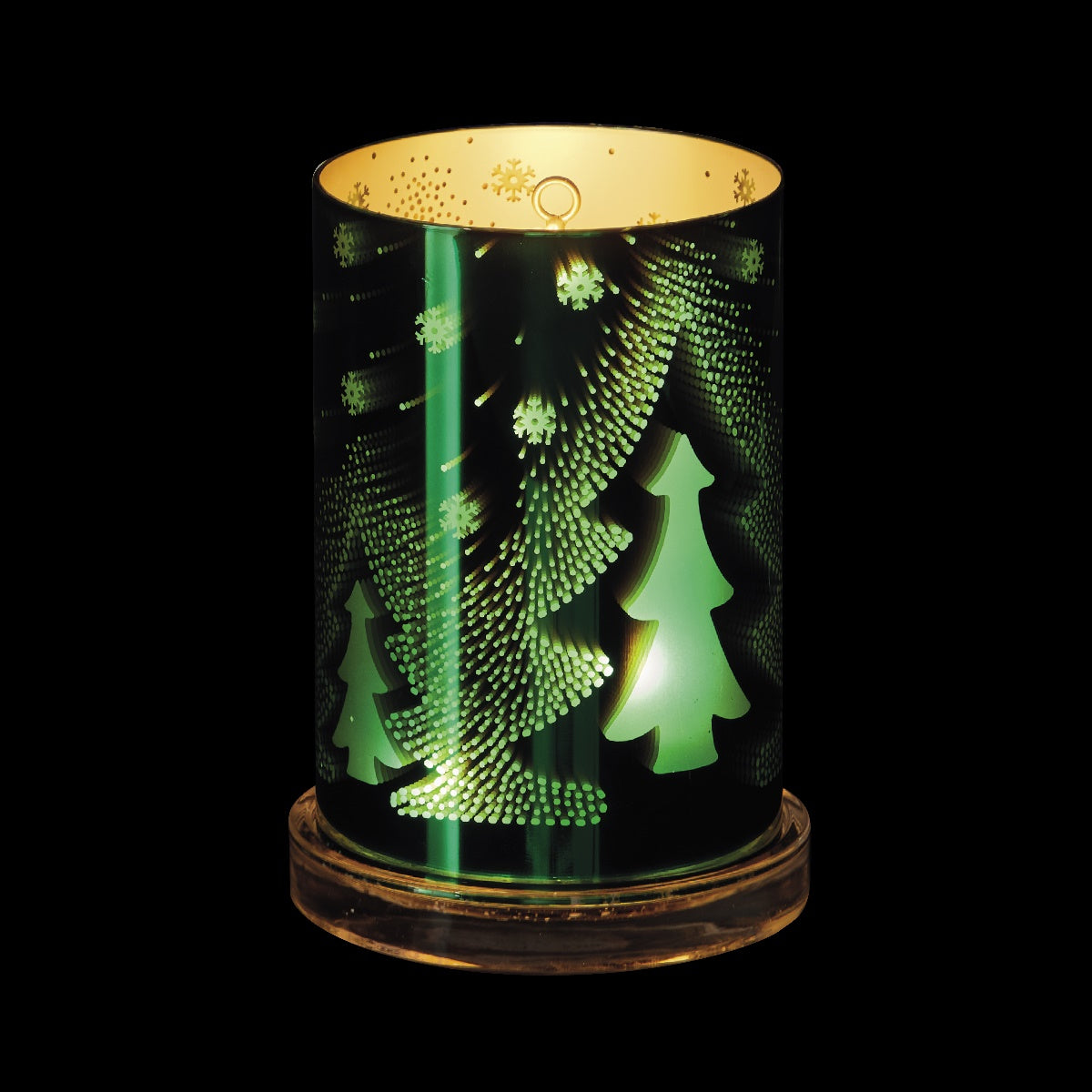 PARTYLITE ILLUSIONS CHRISTMAS TREE HURRICANE CANDLE HOLDER SLEEVE W/ T