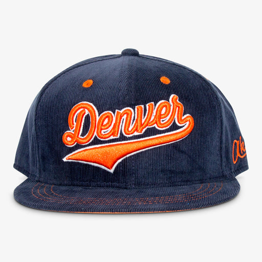 Vintage Denver Broncos Leather snapback hat Orange