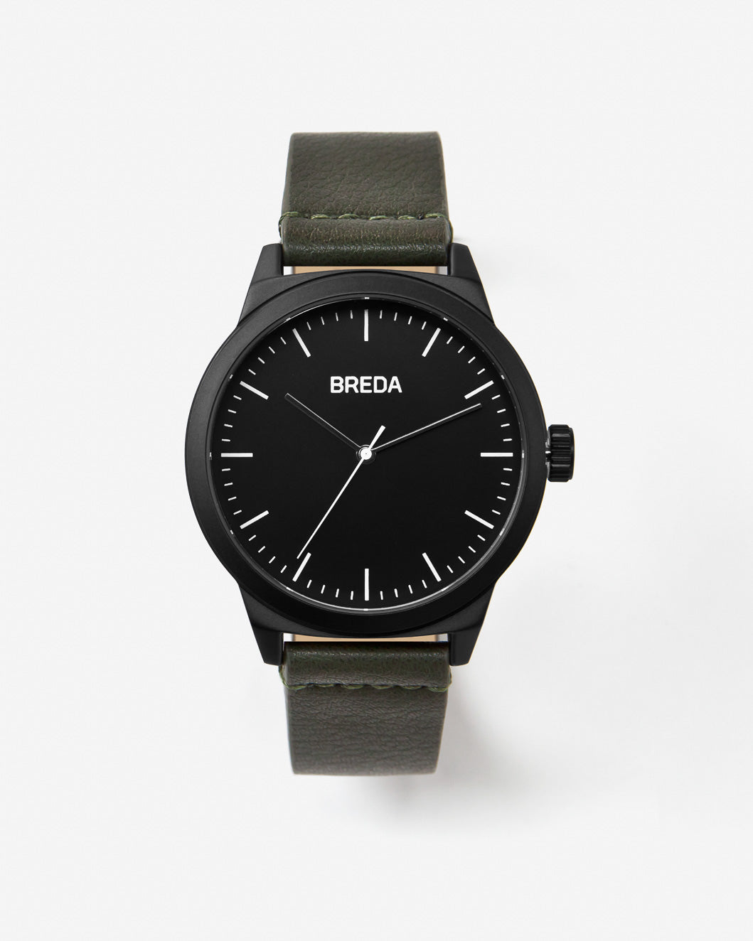 BREDA-Randj-Black-Green-Watch-Front