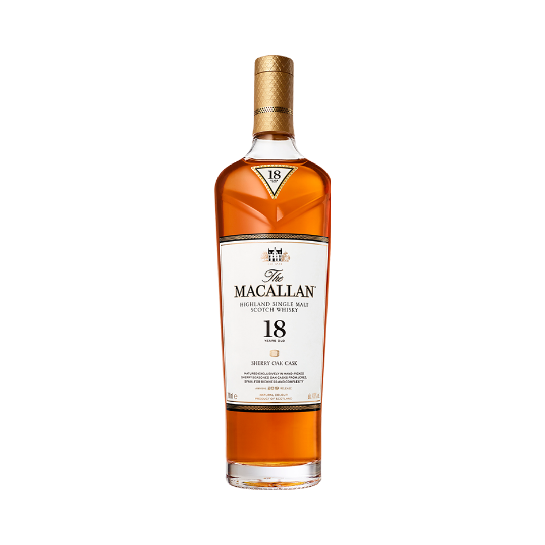 Macallan Whisky 18 Yrs Sherry Oak Straits Wine