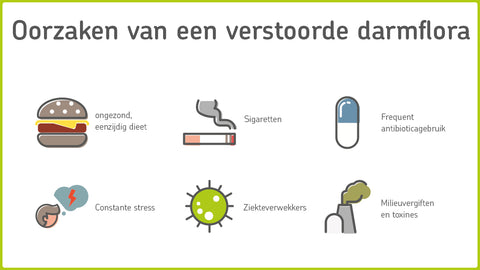 Oorzaken van een verstoorde darmflora