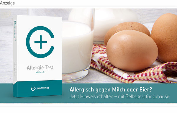 Test auf Milchallergie und Eiallergie