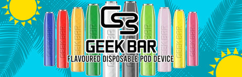 Geek Bar Banner with 10 flavours