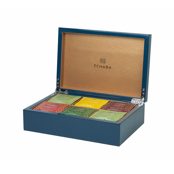 blue tea box