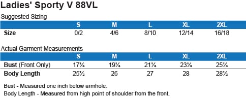 Anvil 88vl Size Chart