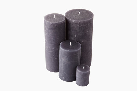 Lene Bjerre grey pillar candles