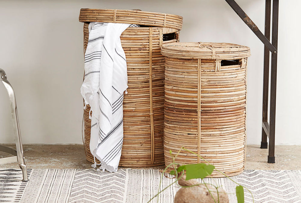 bamboo laundry basket