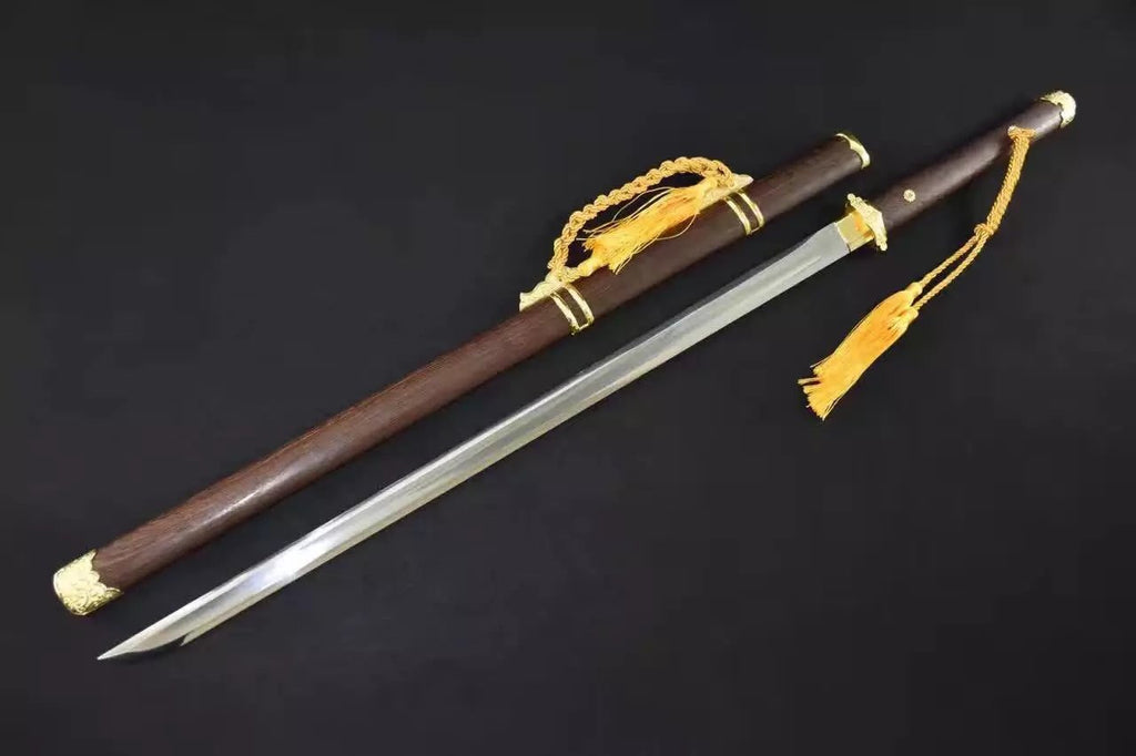 Tang sword,High manganese steel,Rosewood scabbard,Alloy fitting ...