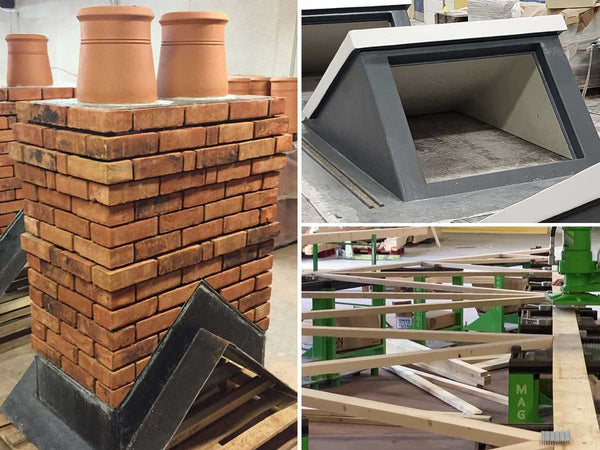 Images of different Sub-assemblies manufactured by Fab-lite, Resin Roofs and KTF Timber Frame