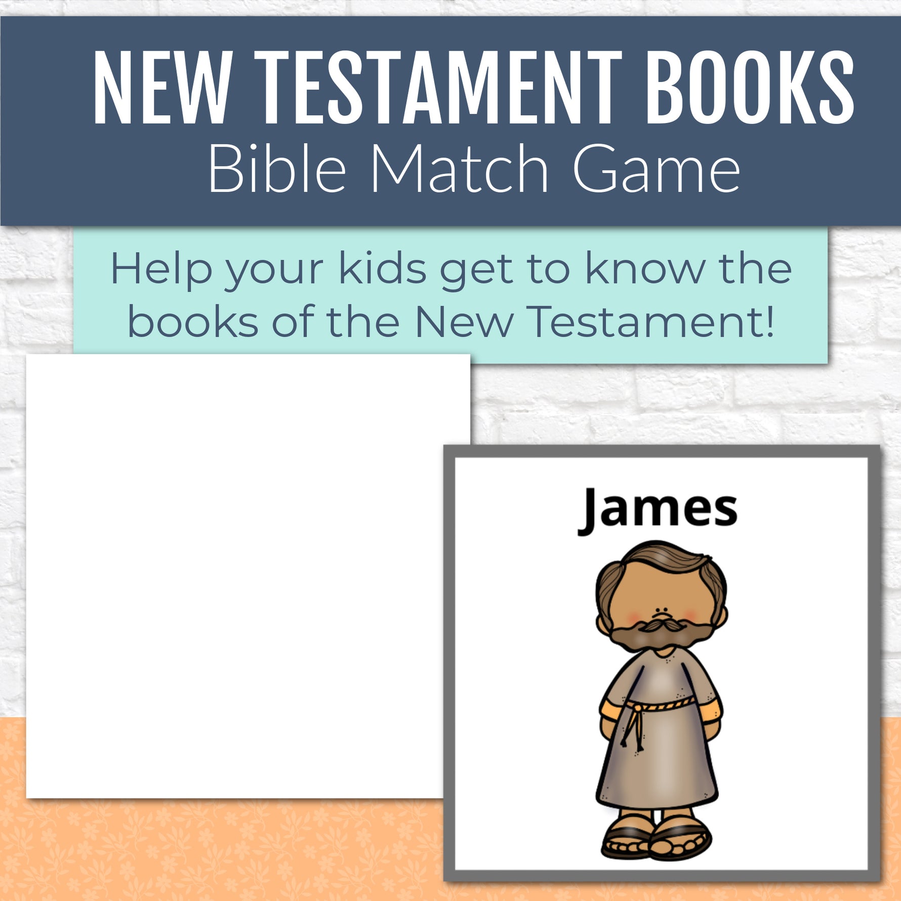 Bible Match Game - Bible Memory Game for New Testament Books of the Bi# ...