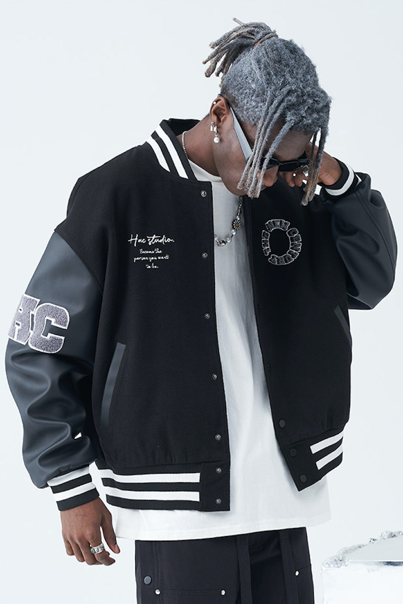 New Century Embroidered Varsity Jacket – Copping Zone