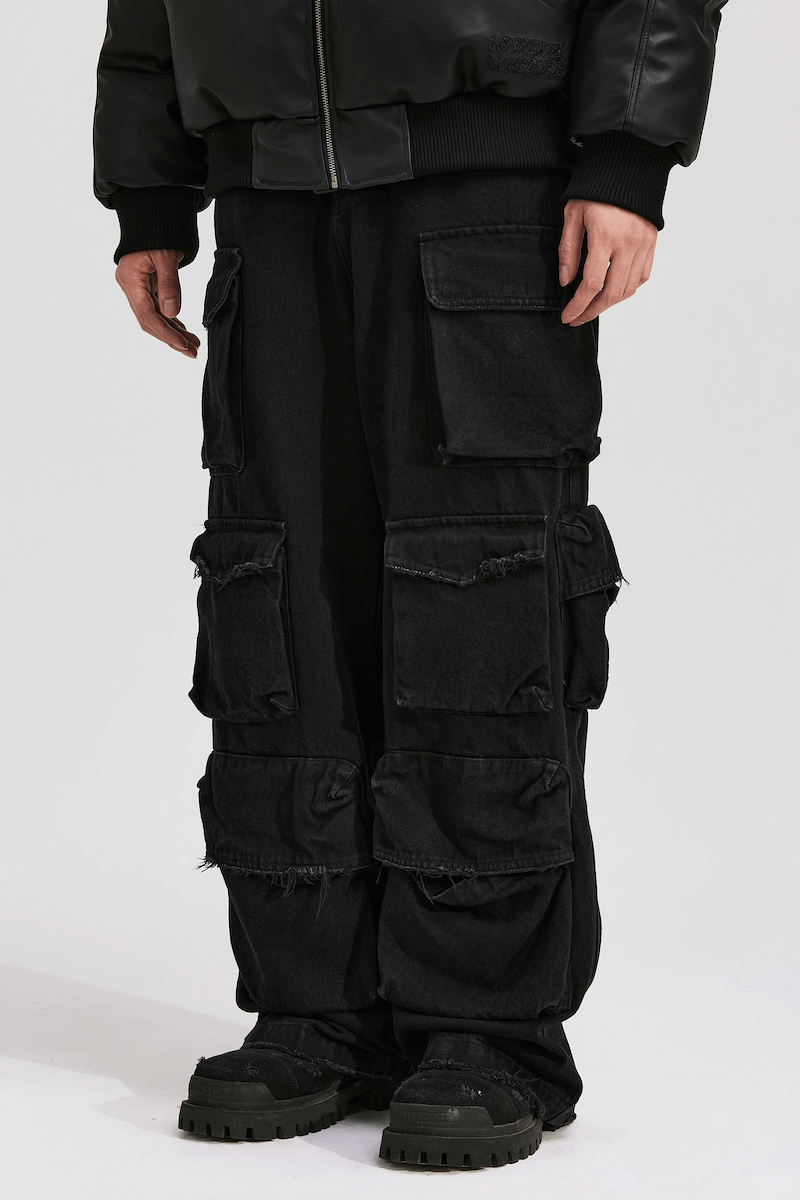 Latest Obsession Dark Denim Cargo Parachute Pants – Rebelflow