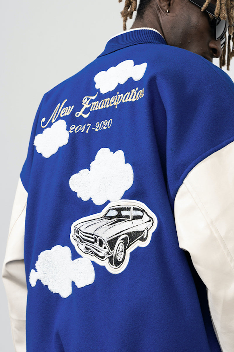 New Century Embroidered Varsity Jacket