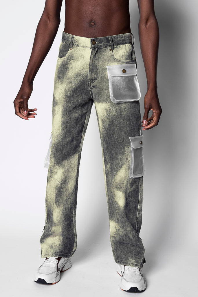 theater vuurwerk Pelgrim Military PVC Jeans | INTL Collective