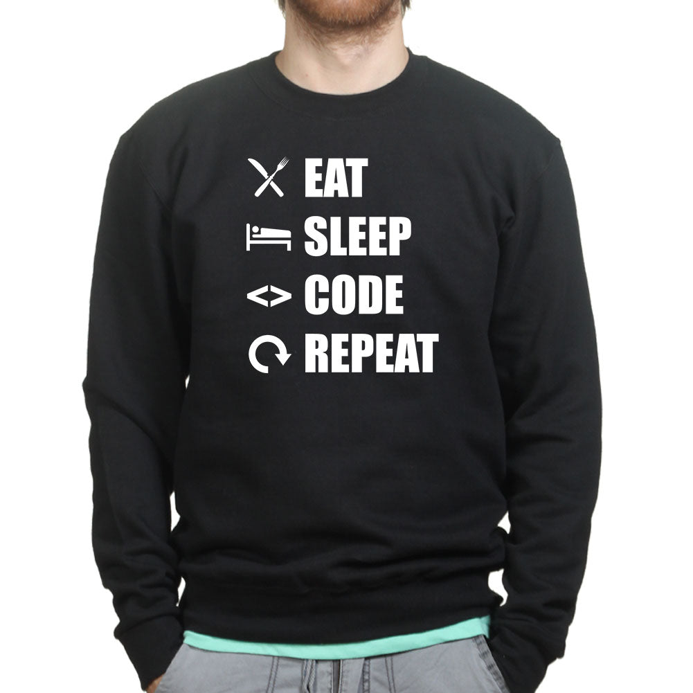 Eat Sleep Code Repeat Sweatshirt