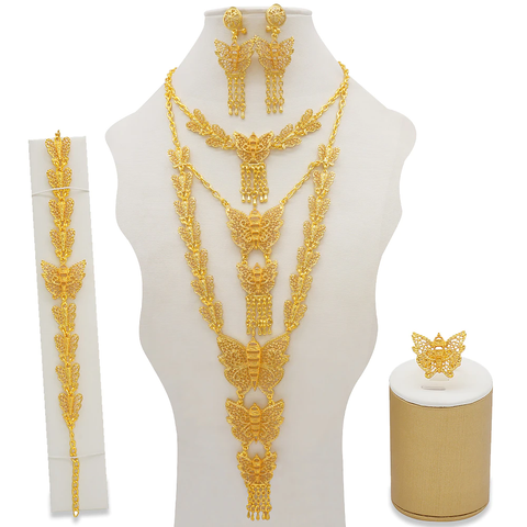 Dubai Gold Plated Jewelry Set for Women