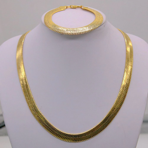 Men's Flat Herringbone Necklace Chain